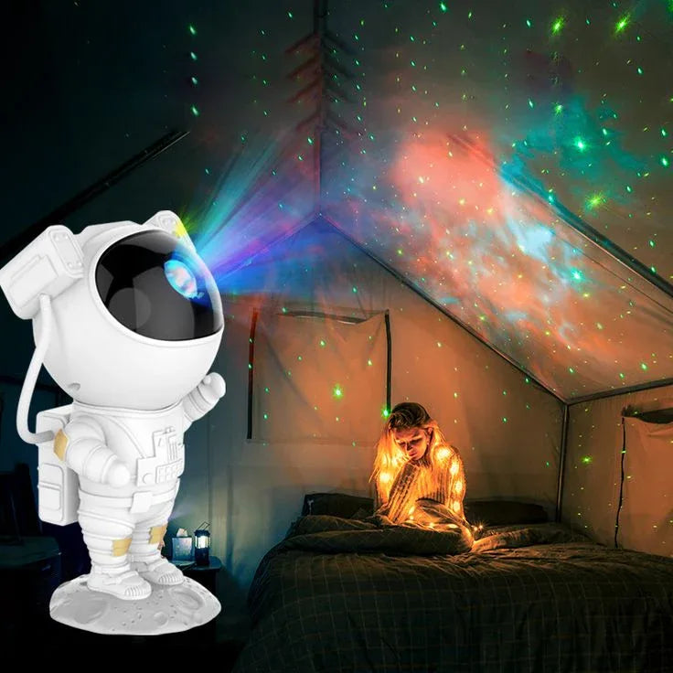 Astronaut Galaxy Projector Night Light – 360° Rotating Nebula Star Projector with Remote Control, Timer & Adjustable Head – Space Lamp for Kids’ Bedroom, Gifts, Gaming Room, Home & Décor, gift for valentine, valentine gift, couple gift, valentine special - Luxi Cart