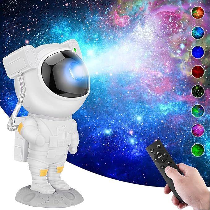 Astronaut Galaxy Projector Night Light – 360° Rotating Nebula Star Projector with Remote Control, Timer & Adjustable Head – Space Lamp for Kids’ Bedroom, Gifts, Gaming Room, Home & Décor, gift for valentine, valentine gift, couple gift, valentine special - Luxi Cart